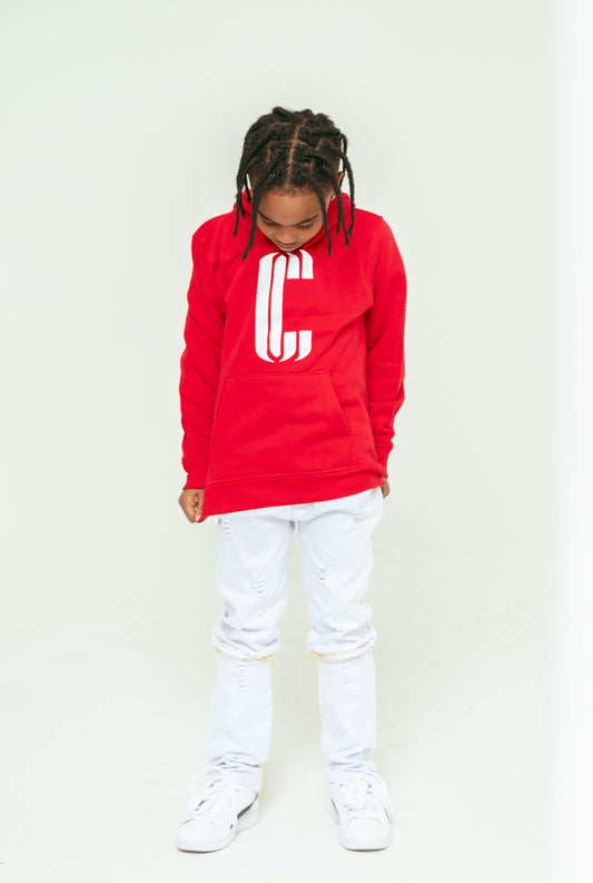 CC Youth Hoodie - Red/White