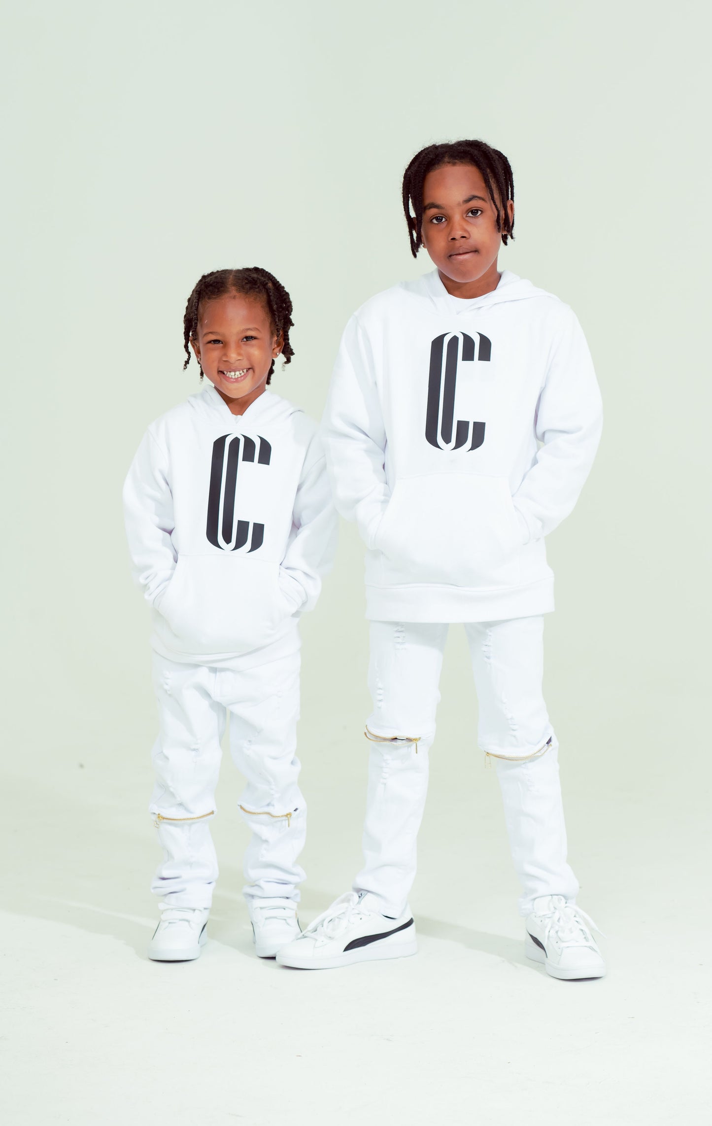 CC Youth Hoodie - White/Black